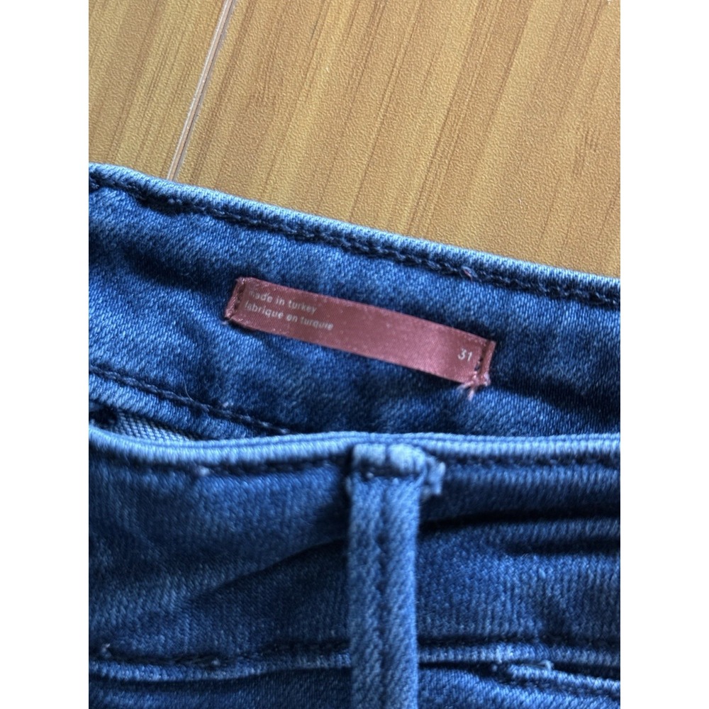 Anthropologie Pilcro The Skipper Jeans Womens 31 Dark Blue High Rise Wide Leg - Picture 8 of 13